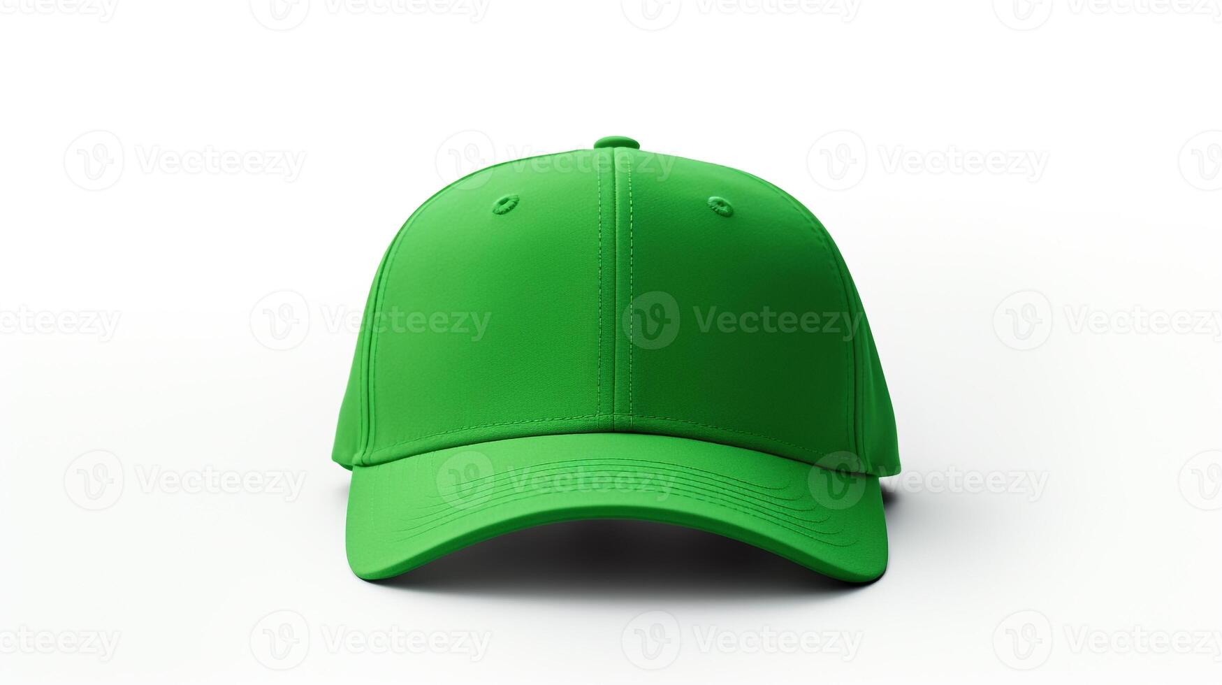 AI generated Photo of Green Baseball Cap isolated on white background. AI Generated