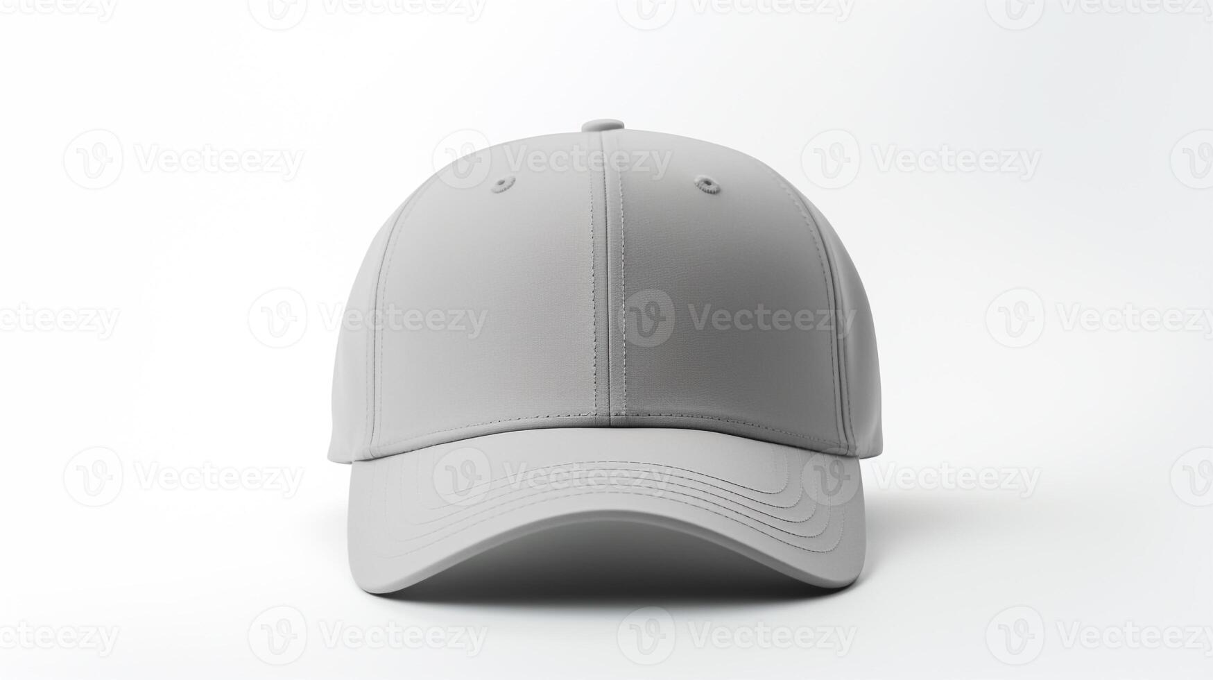 AI generated Photo of Gray Dad Cap isolated on white background. AI Generated