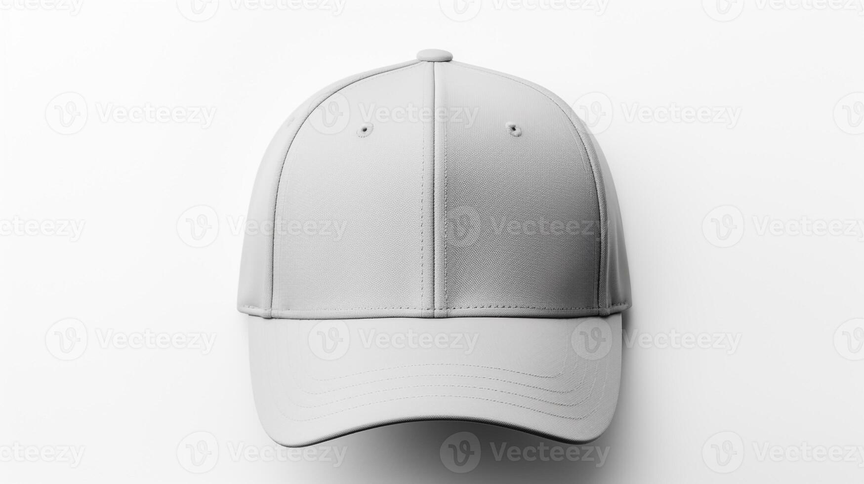 AI generated Photo of Gray Visor cap isolated on white background. AI Generated