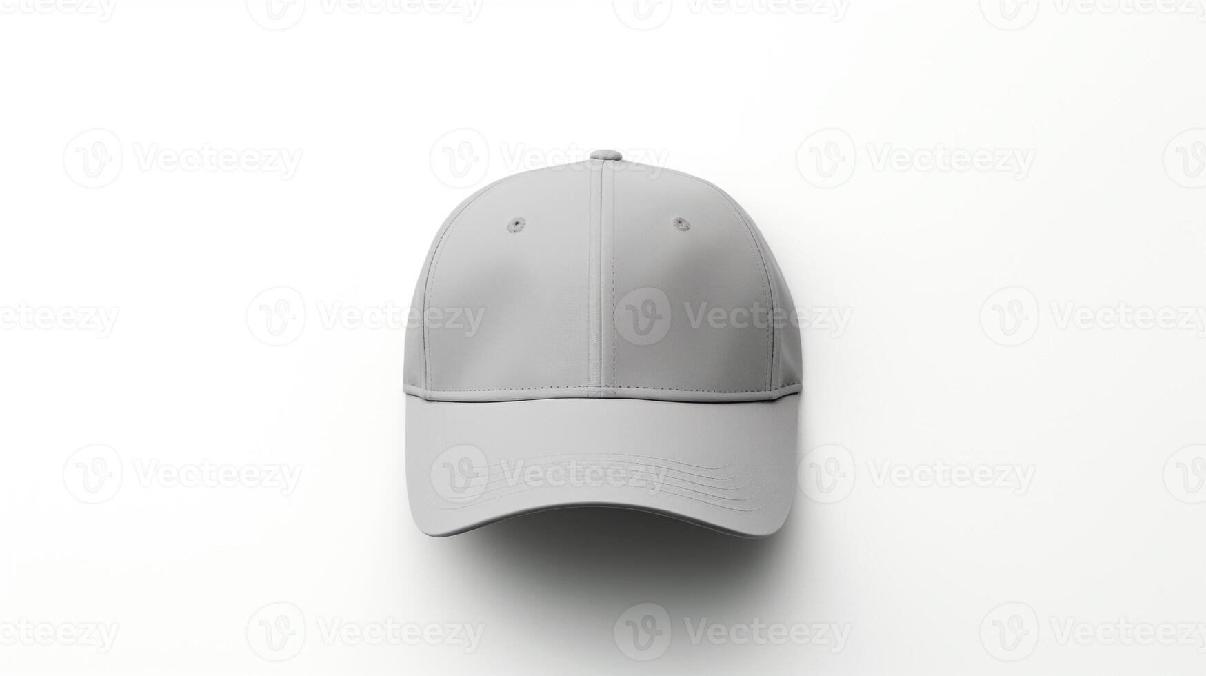 AI generated Photo of Gray Visor cap isolated on white background. AI Generated