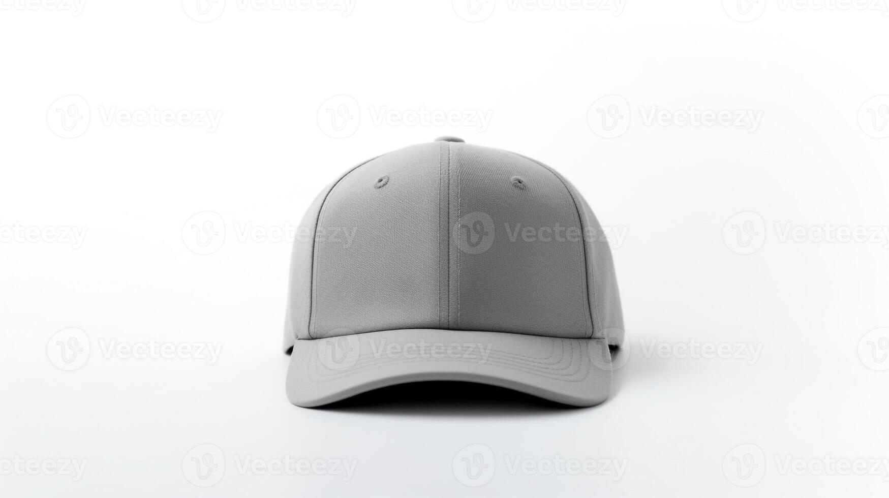 AI generated Photo of Gray Military Cap isolated on white background. AI Generated