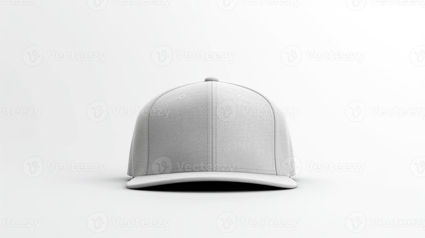 ai generado foto de gris snapback aislado en blanco antecedentes. ai generado