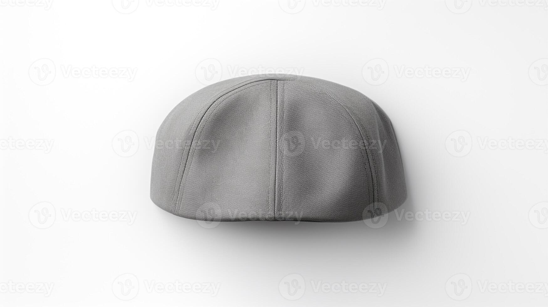 ai generado foto de gris plano gorra aislado en blanco antecedentes. ai generado