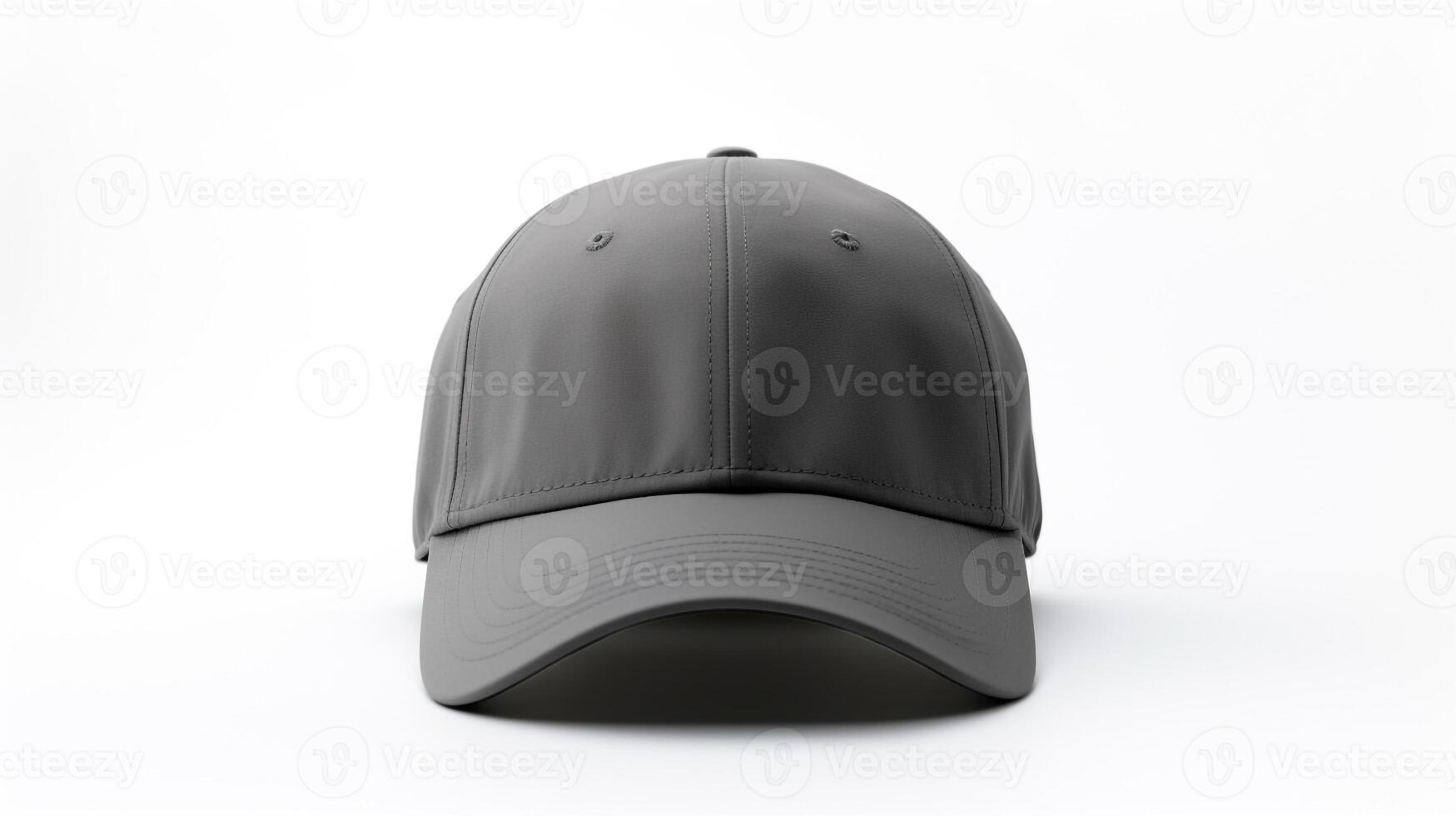 ai generado foto de gris béisbol gorra aislado en blanco antecedentes. ai generado