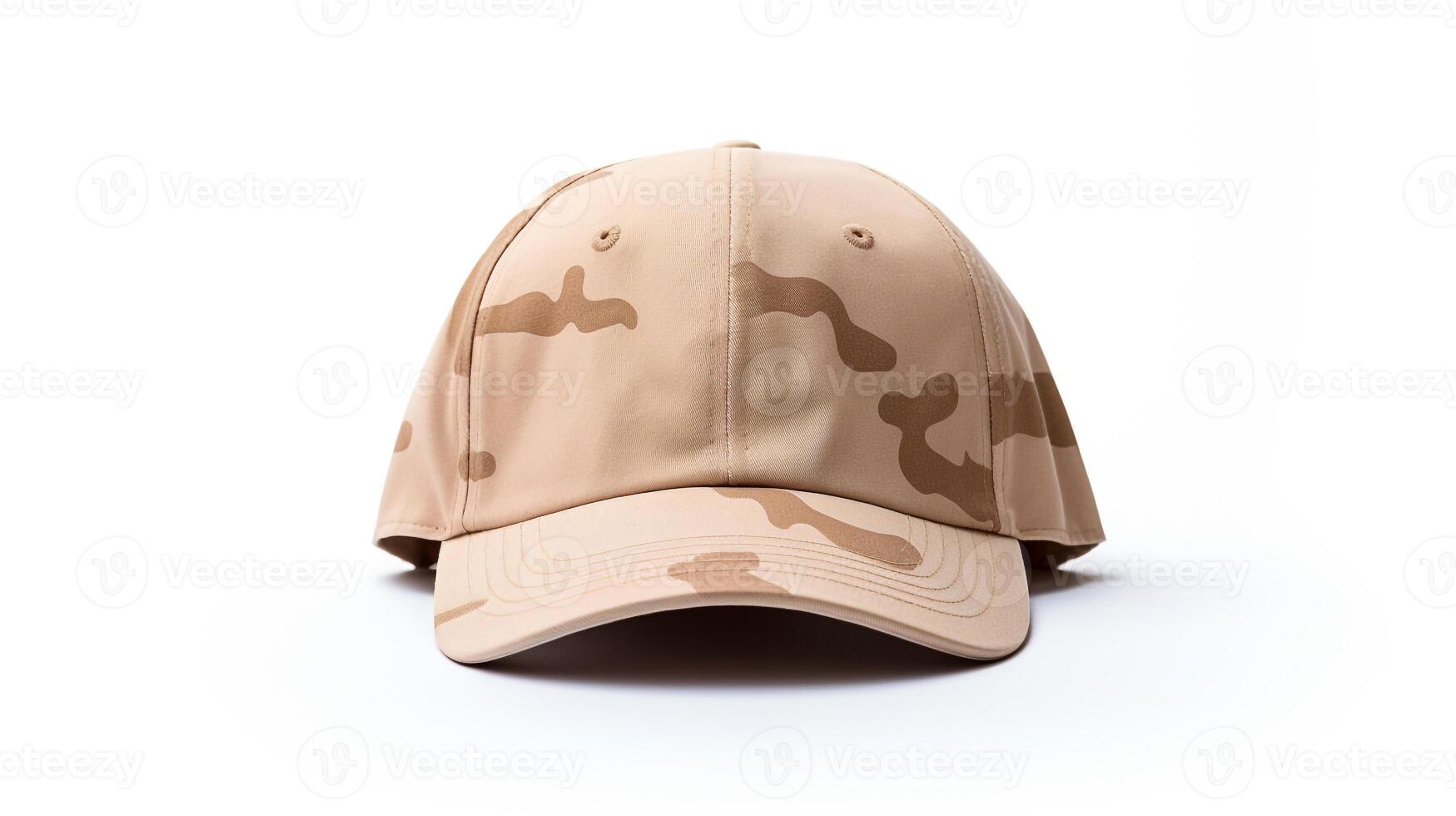 ai generado foto de Desierto camuflaje militar gorra aislado en blanco antecedentes. ai generado