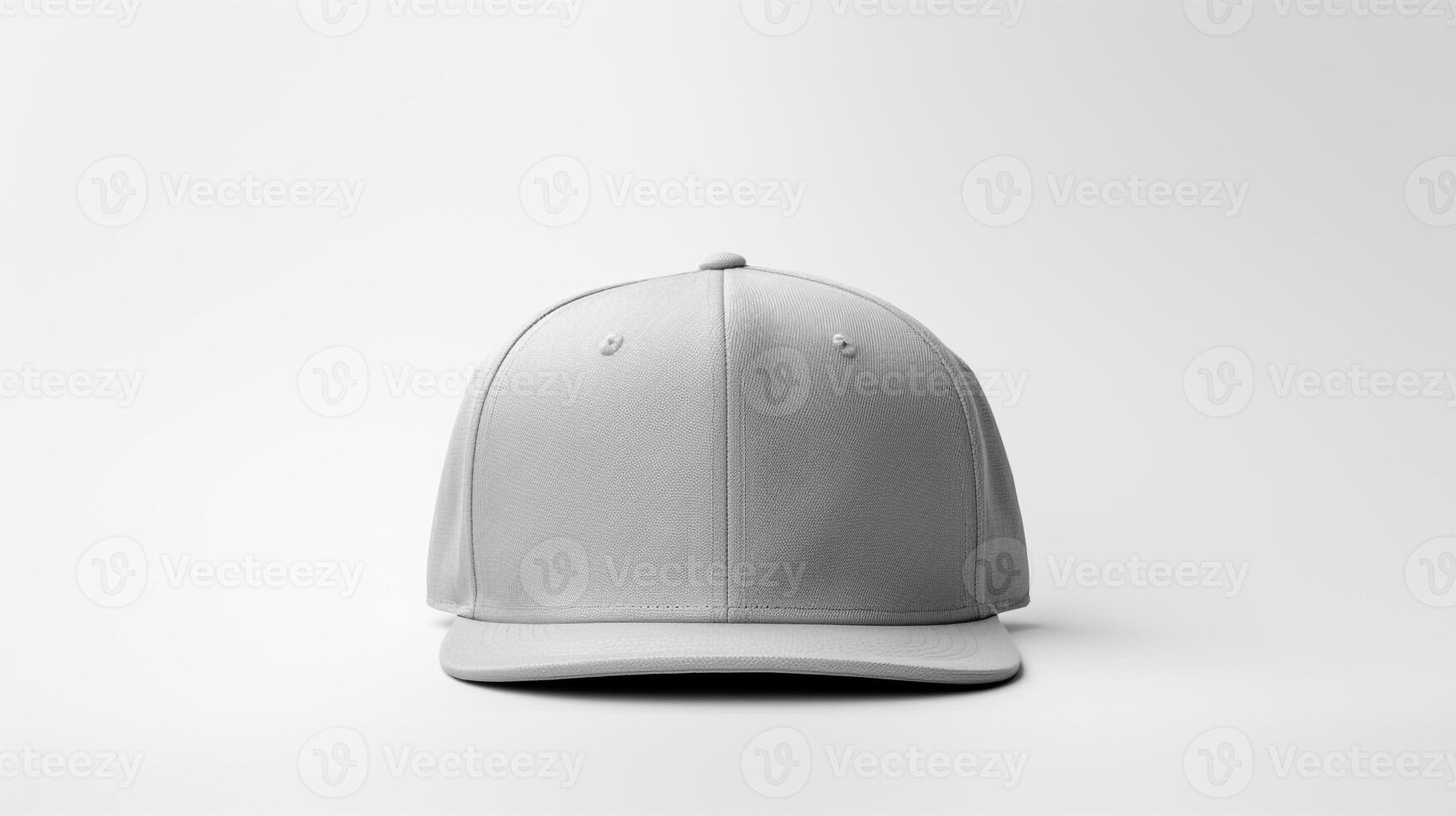 AI generated Photo of Gray Snapback isolated on white background. AI Generated