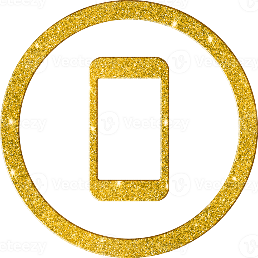 Shimmering Gold Glitter Smartphone Icon png