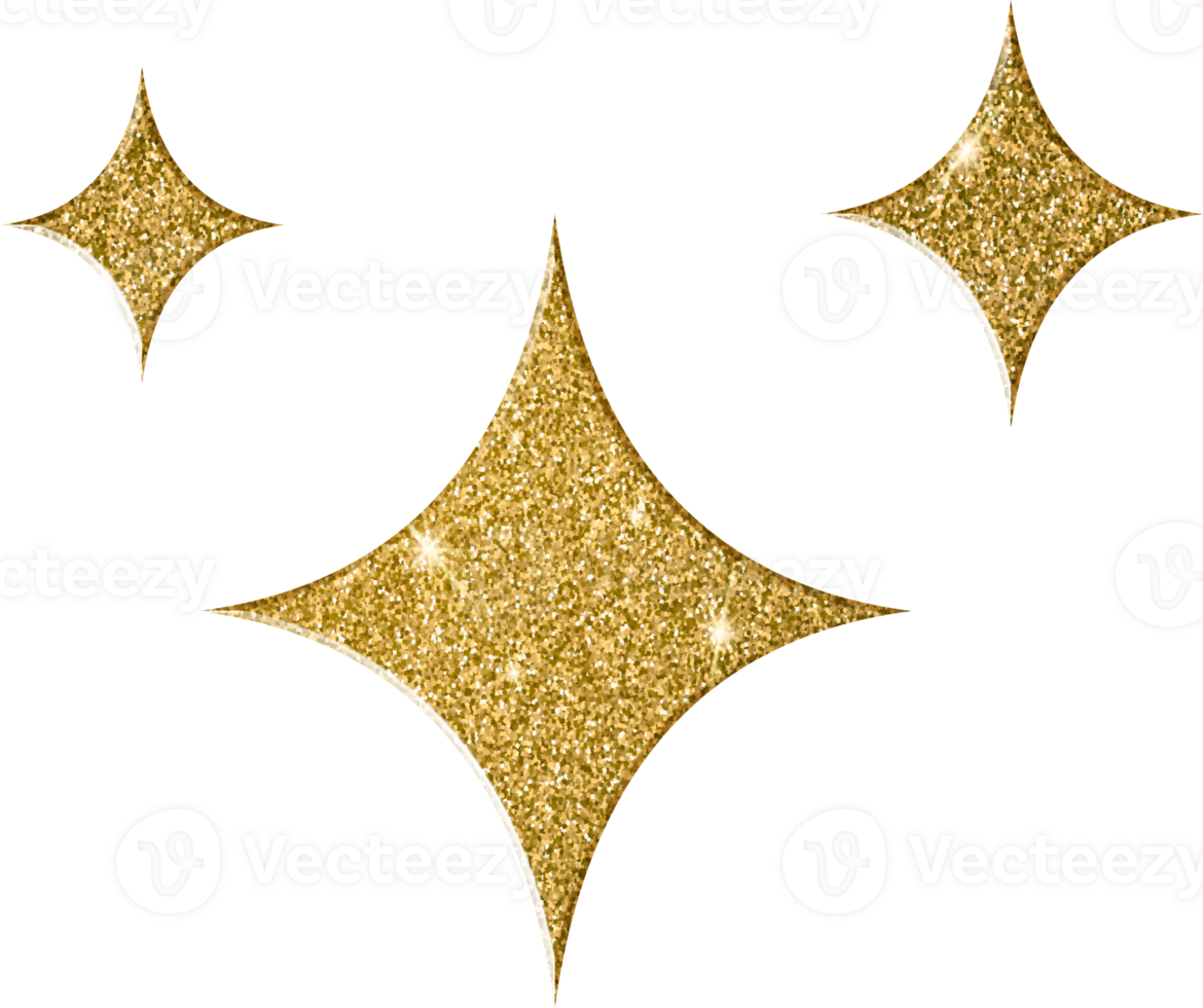 Luxury Gold Star Confetti png