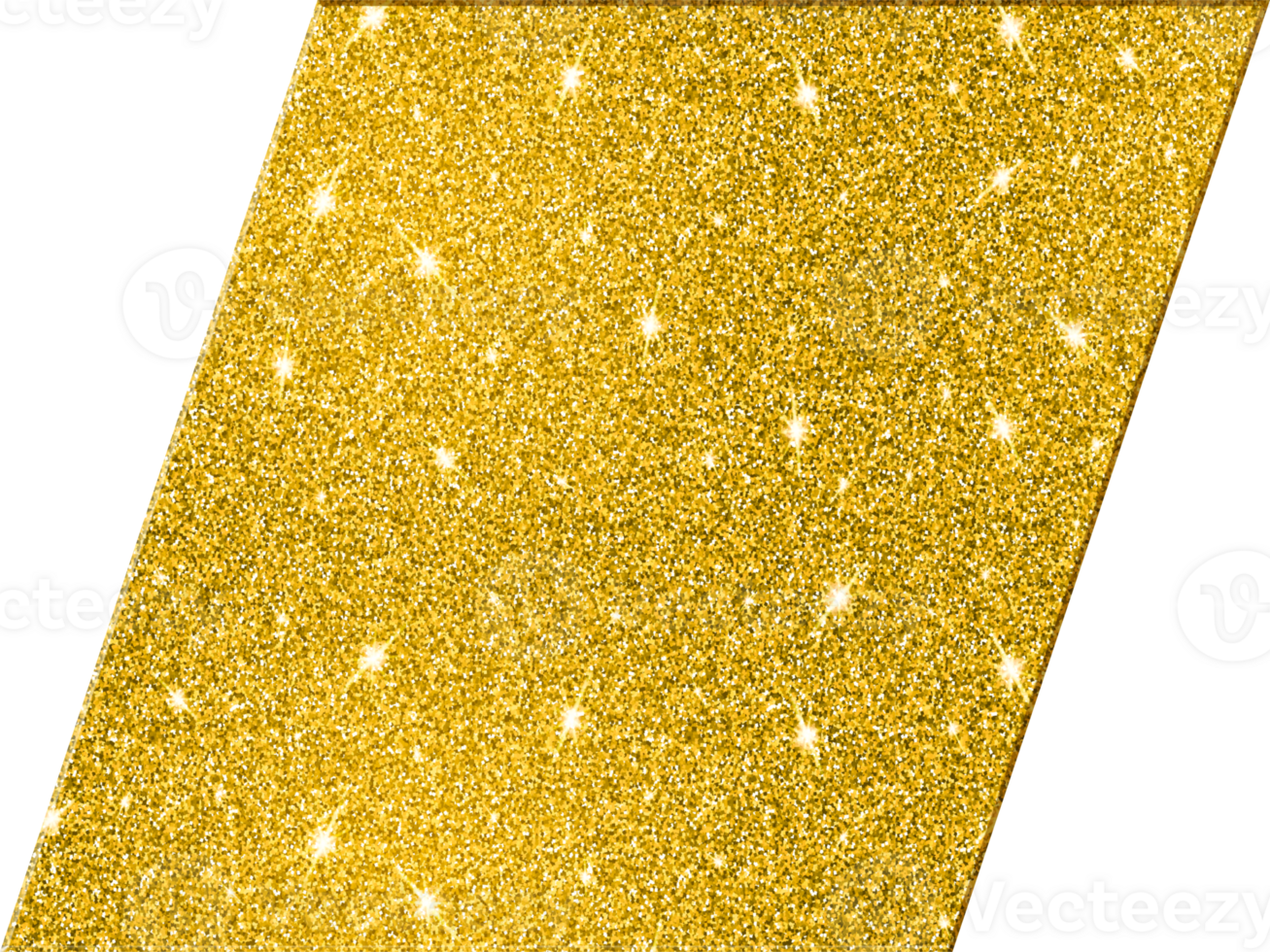 Parallelogram Right Shape Gold Glitter 3D Premium Elegant Sparkling Decorative Lustrous Chic Basic Shapes png