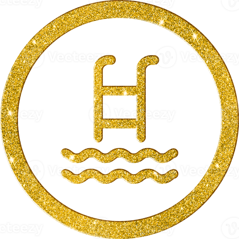 Sparkling Golden Pool Icon png