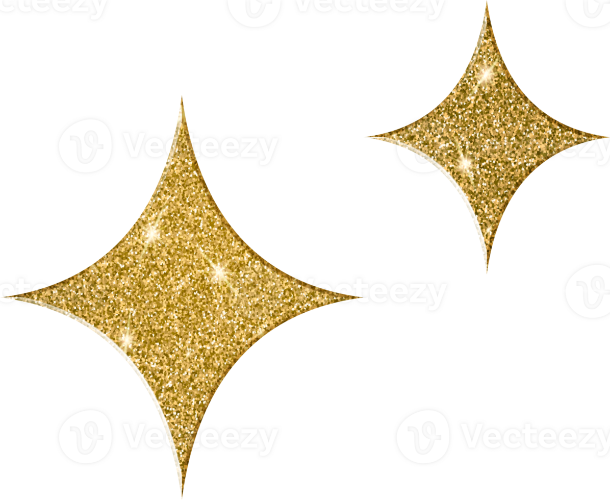 Twinkle Gold Star Cluster Graphic png