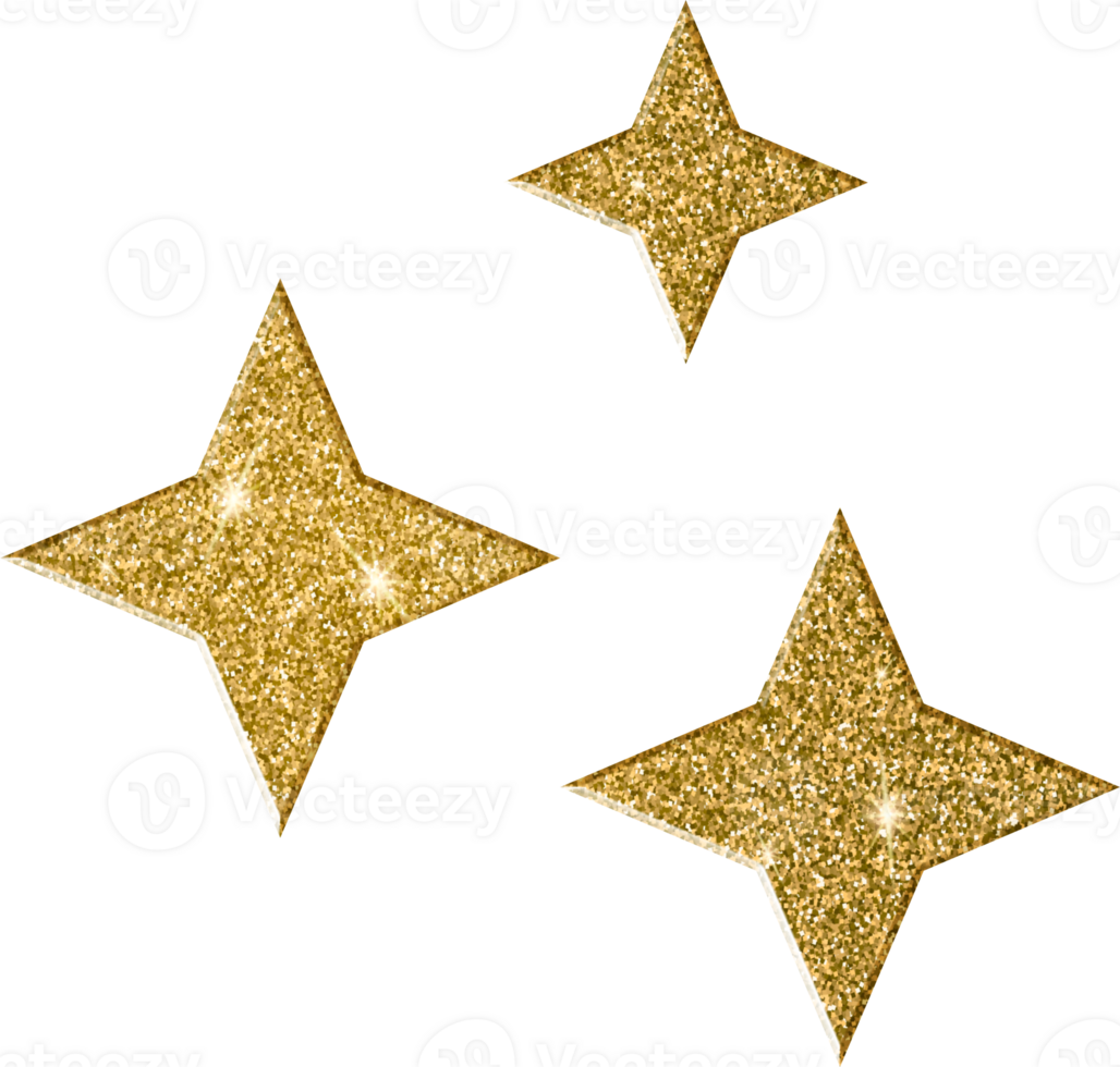 Gold Glitter Astral Shapes png