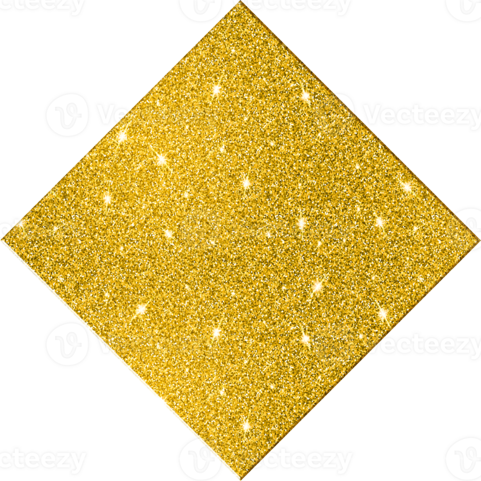 Diamond Shape Gold Glitter 3D Premium Elegant Sparkling Decorative Lustrous Chic Basic Shapes png