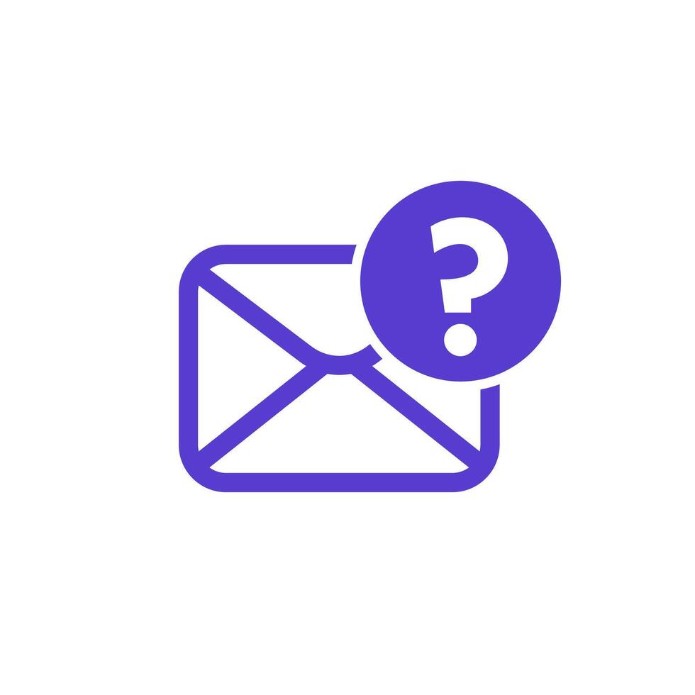 request mail icon on white vector