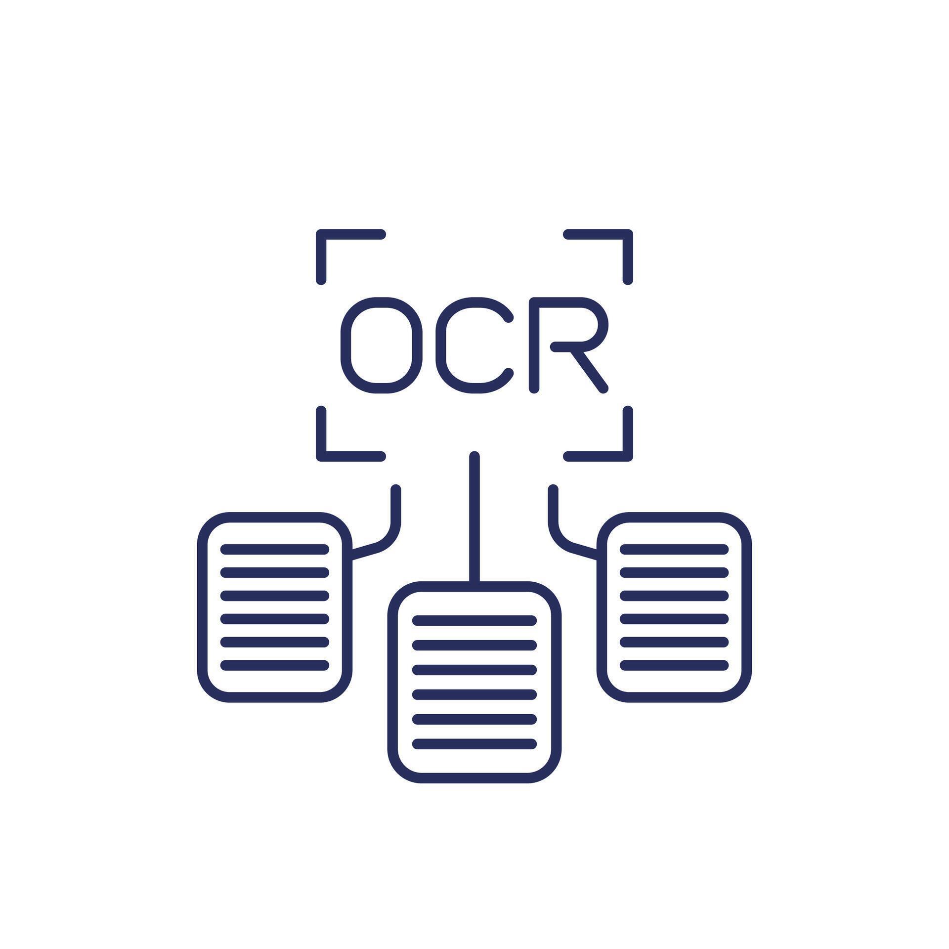 OCR line icon, Optical character recognition 41502394 Vector Art at ...