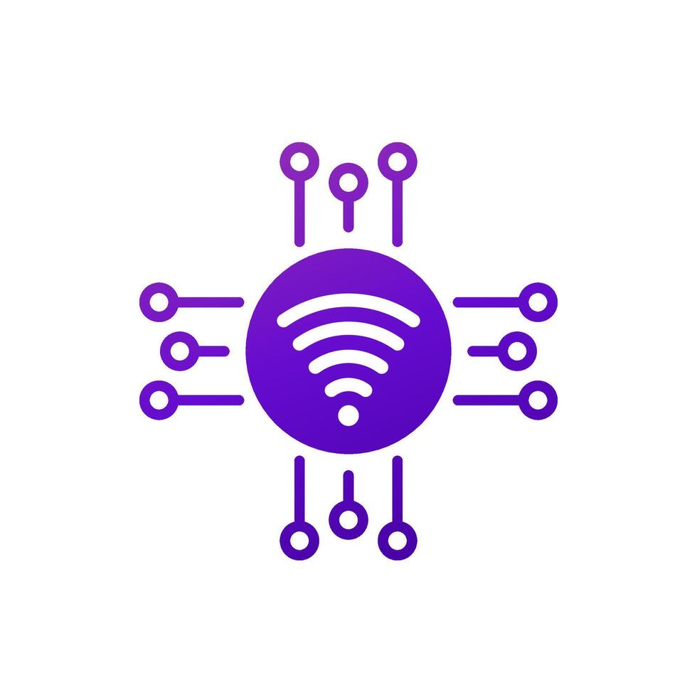 Wi-fi connection icon, fast wi-fi network vector