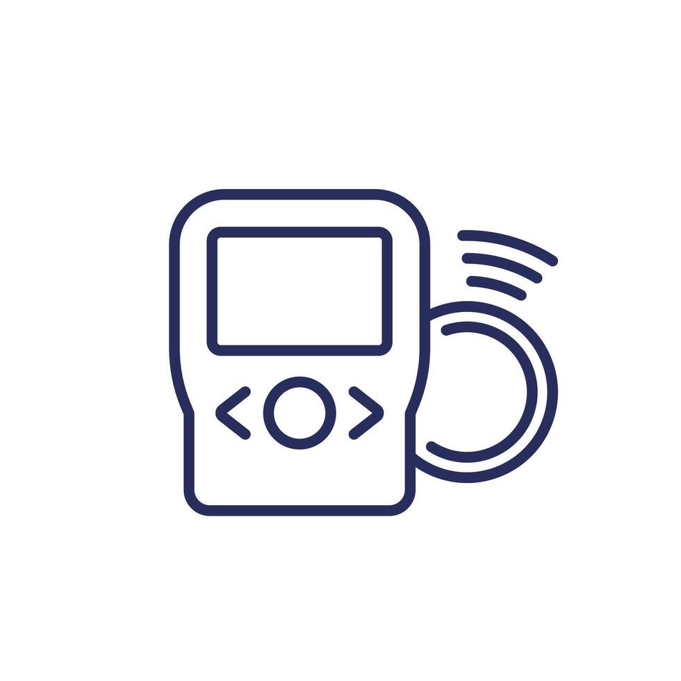 continuous glucose monitoring line icon vector
