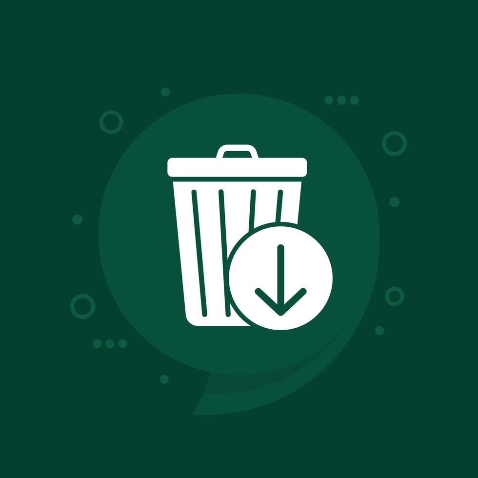 Reduce waste icon with a trash bin vector