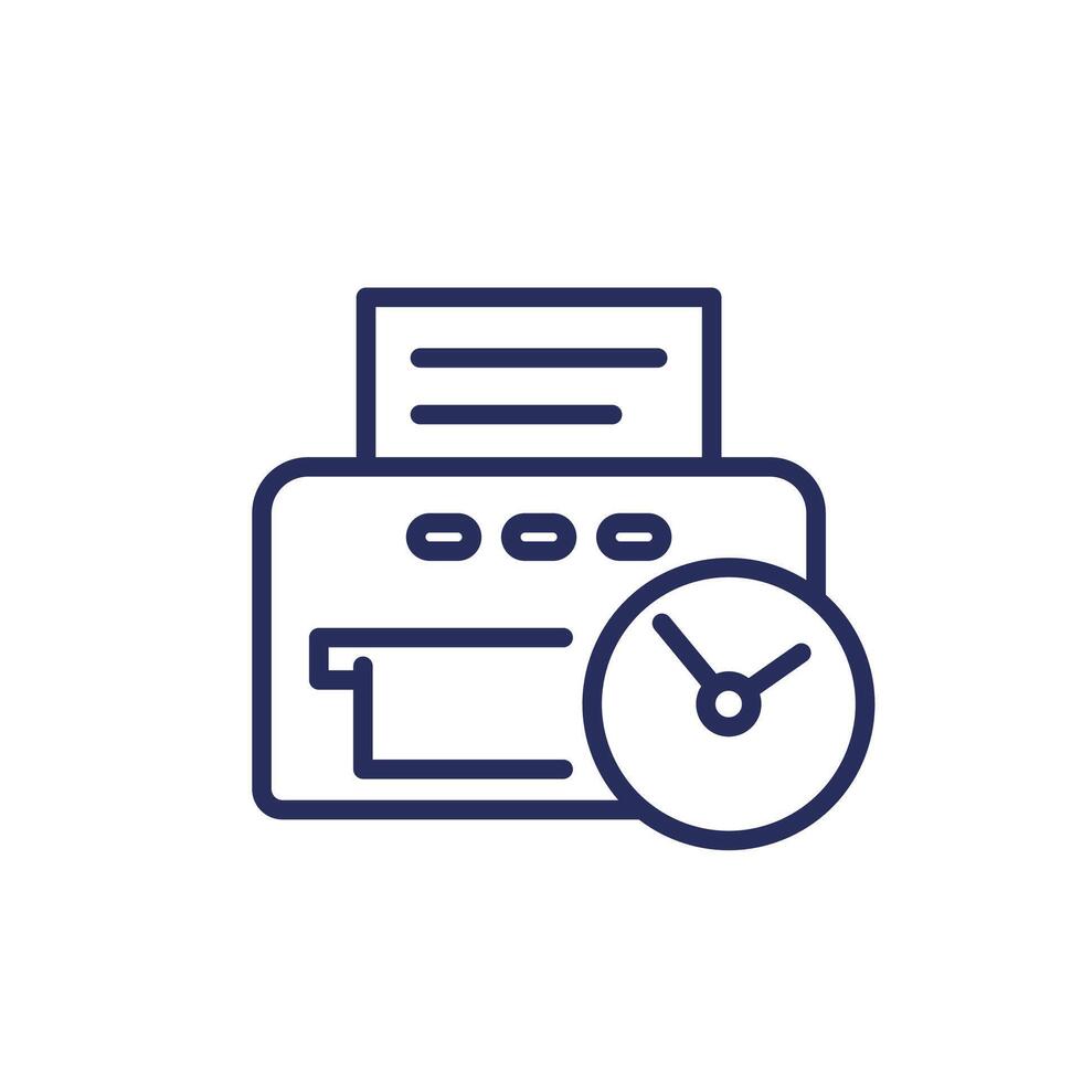 printing time line icon on white vector