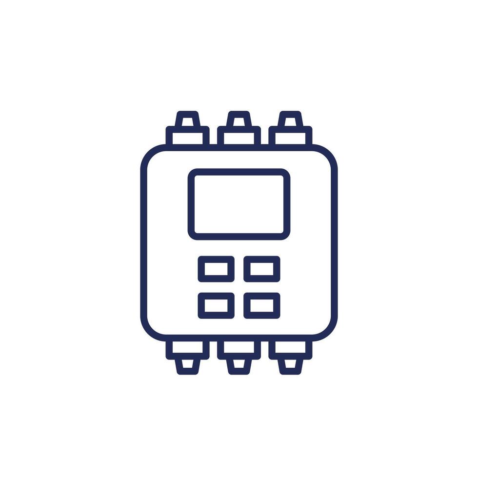 PLC line icon on white, Programmable logic controller vector