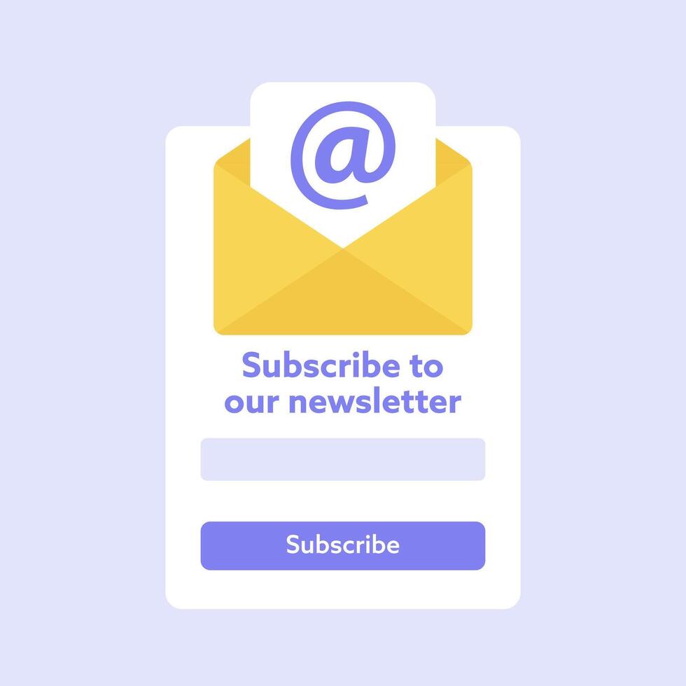 subscribe to newsletter vector design