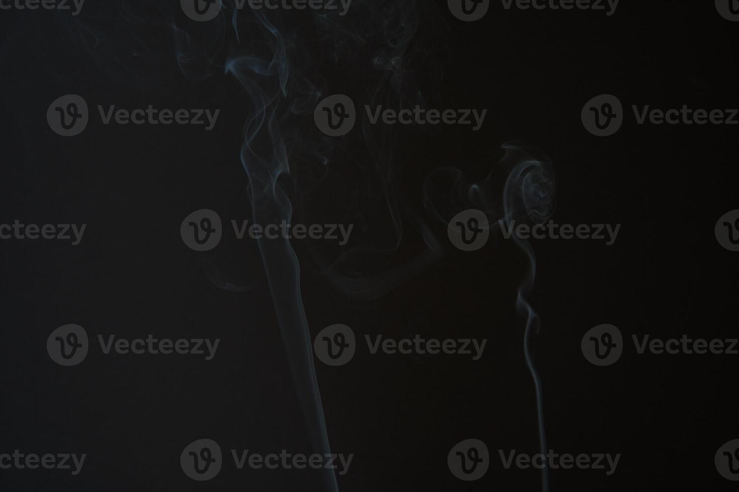 Smoke shape on black background photo