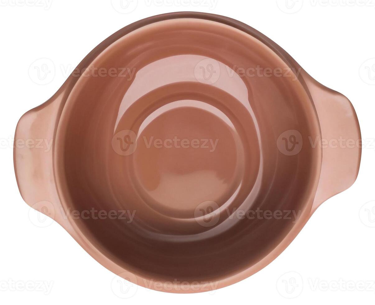 AI generated Top view of empty plate isolated on background. Dish cut out. photo