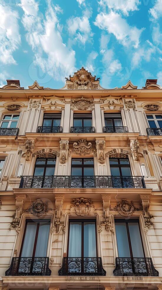 ai generado edificio fachada renovación foto