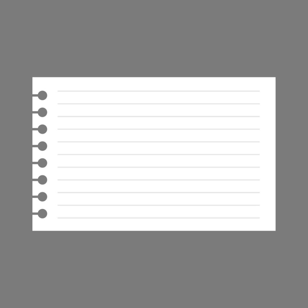 Simple blank white paper note vector