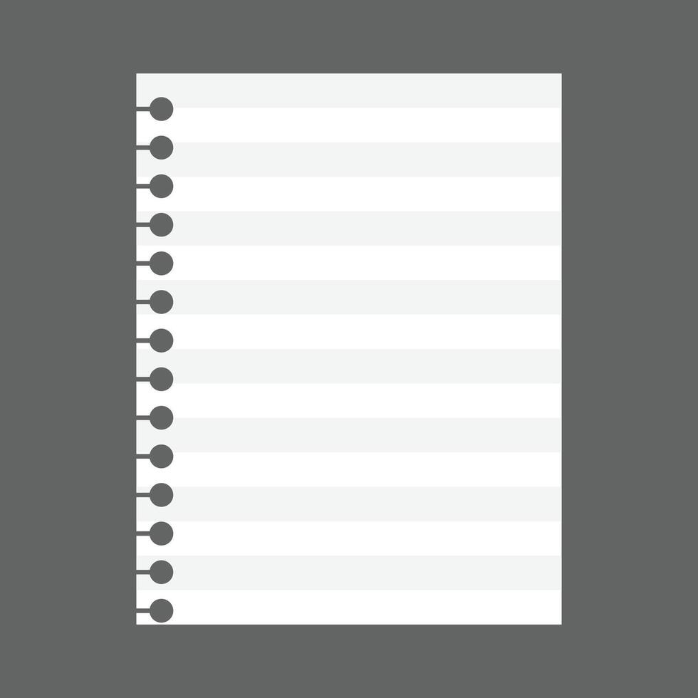 Simple blank white paper note vector