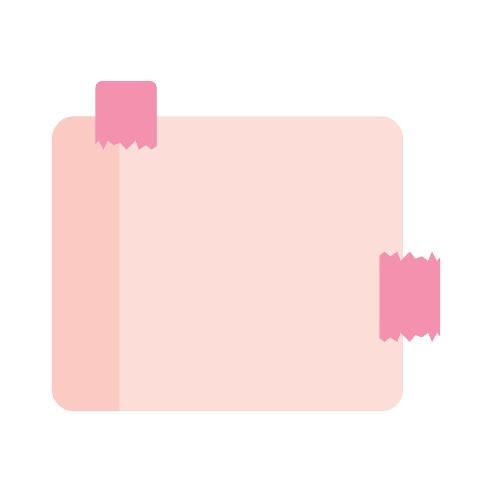 Cute blank reminder paper note vector
