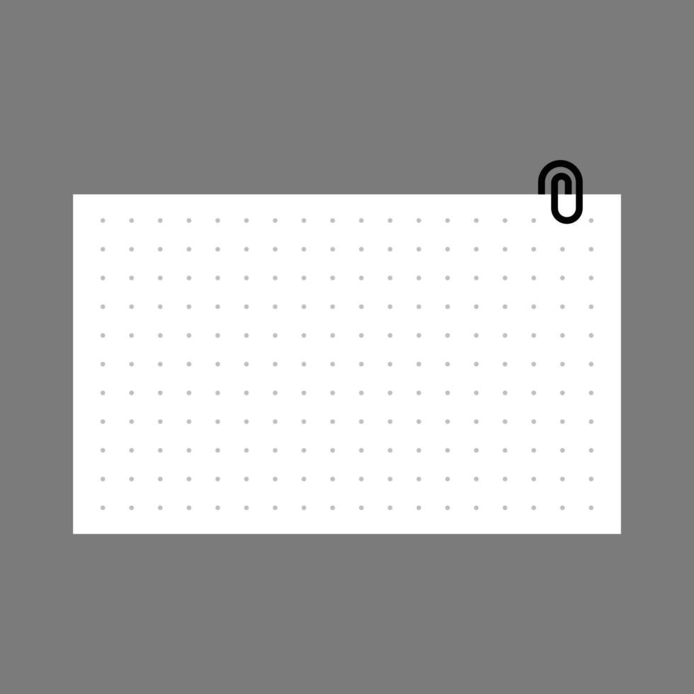 Simple blank white paper note vector