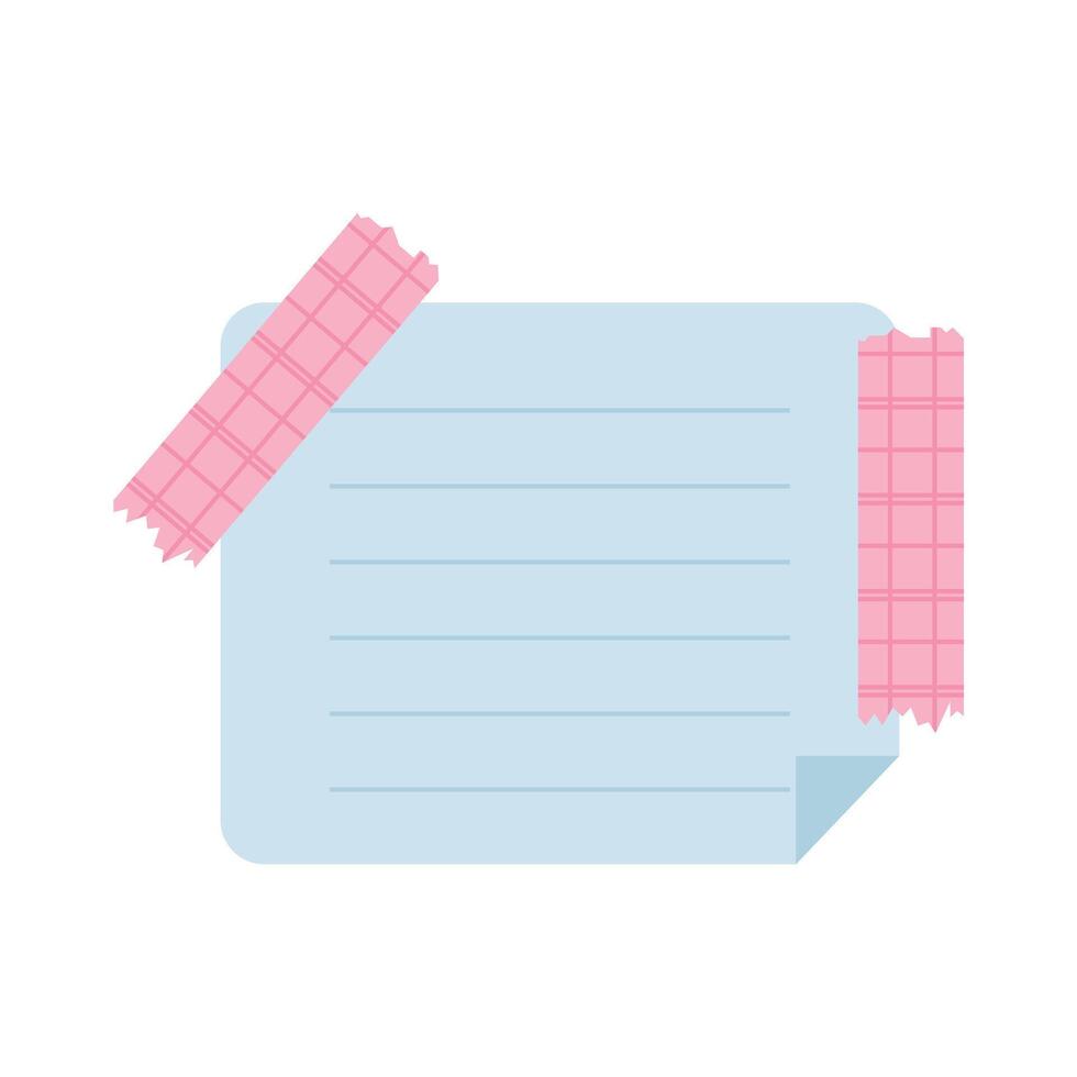 Cute blank reminder paper note vector