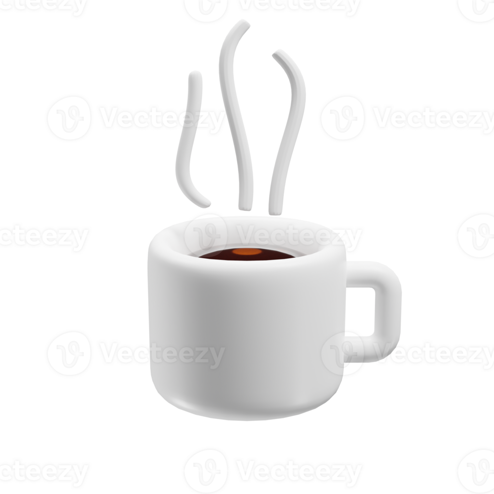 3d rendering coffee mug icon suitable for website design presentation png