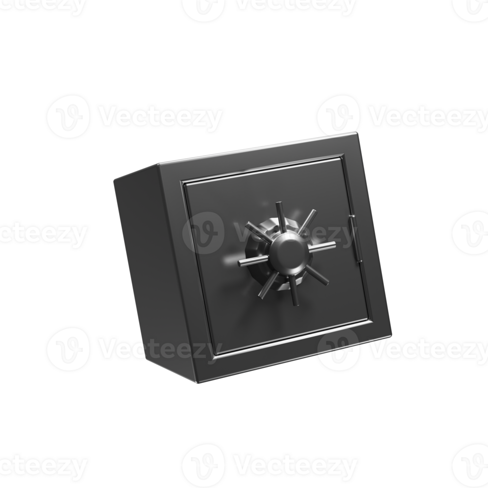3d illustration of safe box icon with cartoon style for web design presentation. 3d rendering icon png