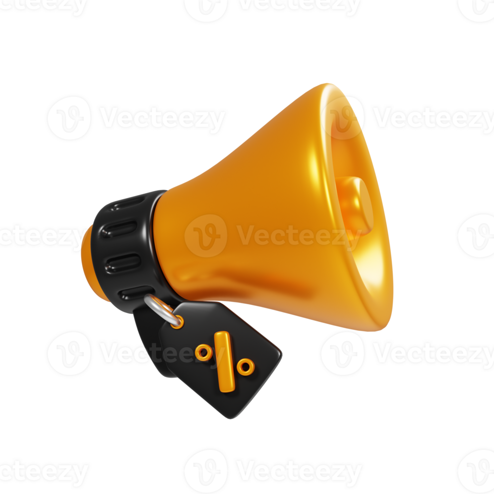 Online shopping discount announcement icon concept. 3d rendering Discount offer icon png