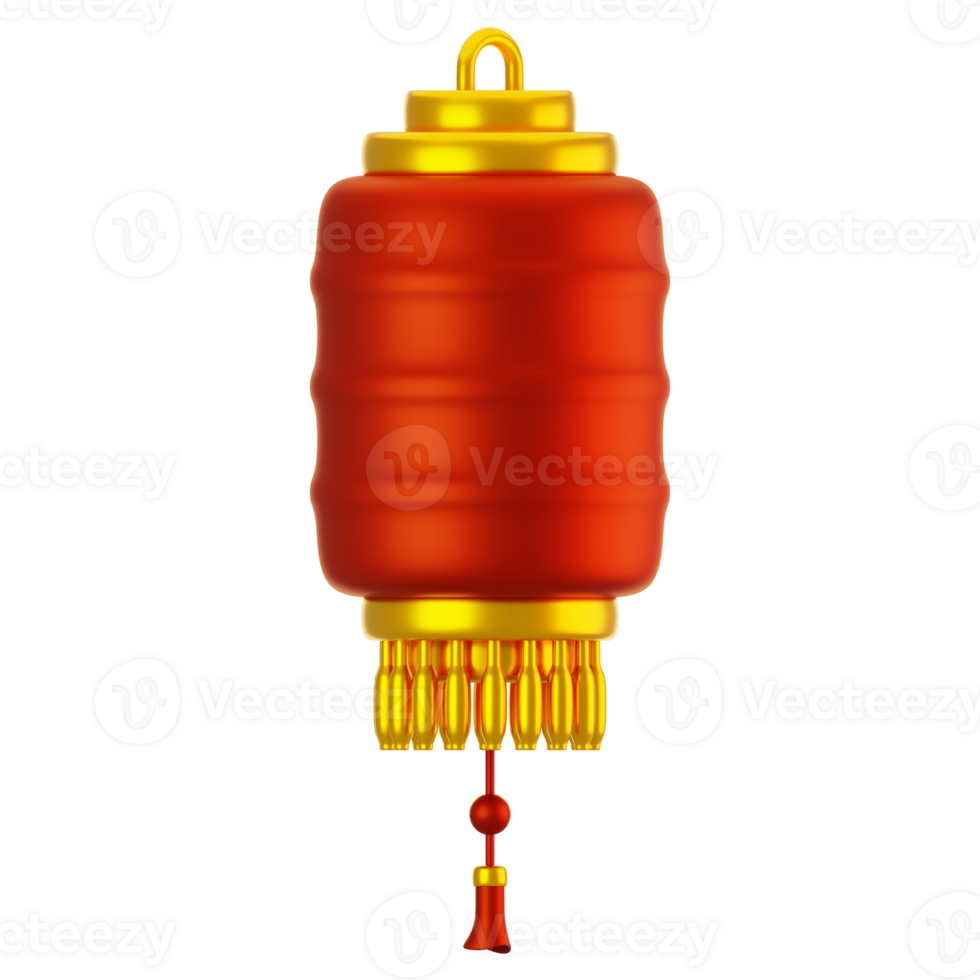 3d rendering chinese lantern icon. Chinese new year icon concept png