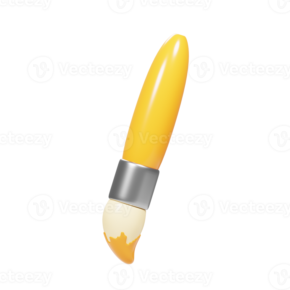 Graphic design tools icon concept. 3d rendering brush icon png