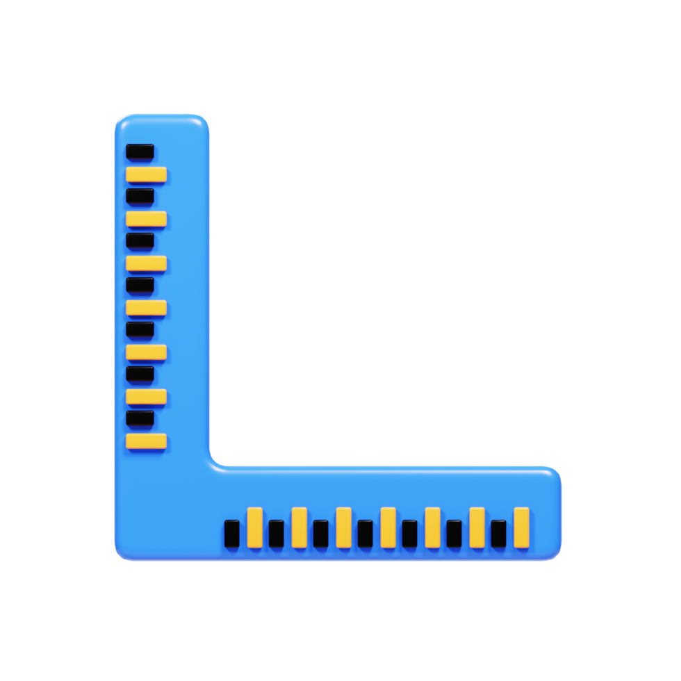 3d le rendu mesure icône. graphique conception outils icône concept png