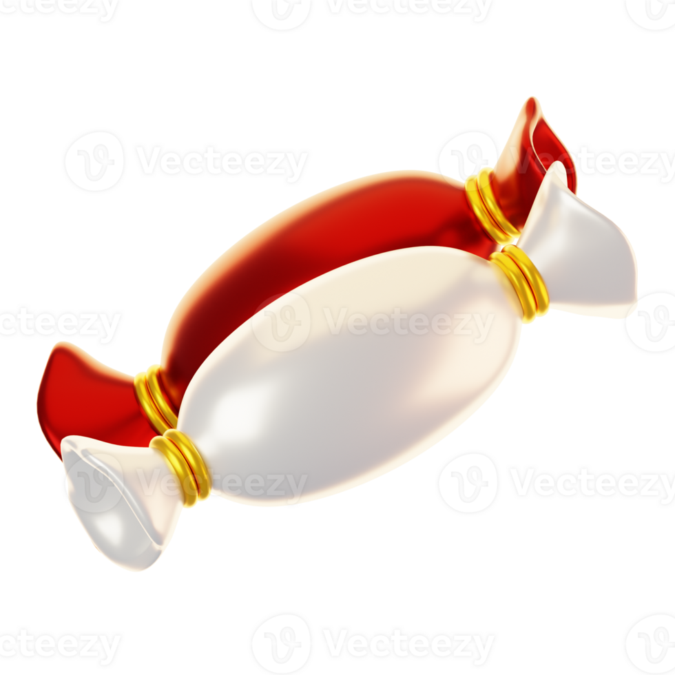 3d Rendern rot und Weiß Süßigkeiten Symbol. 3d machen Weihnachten Symbol Konzept png