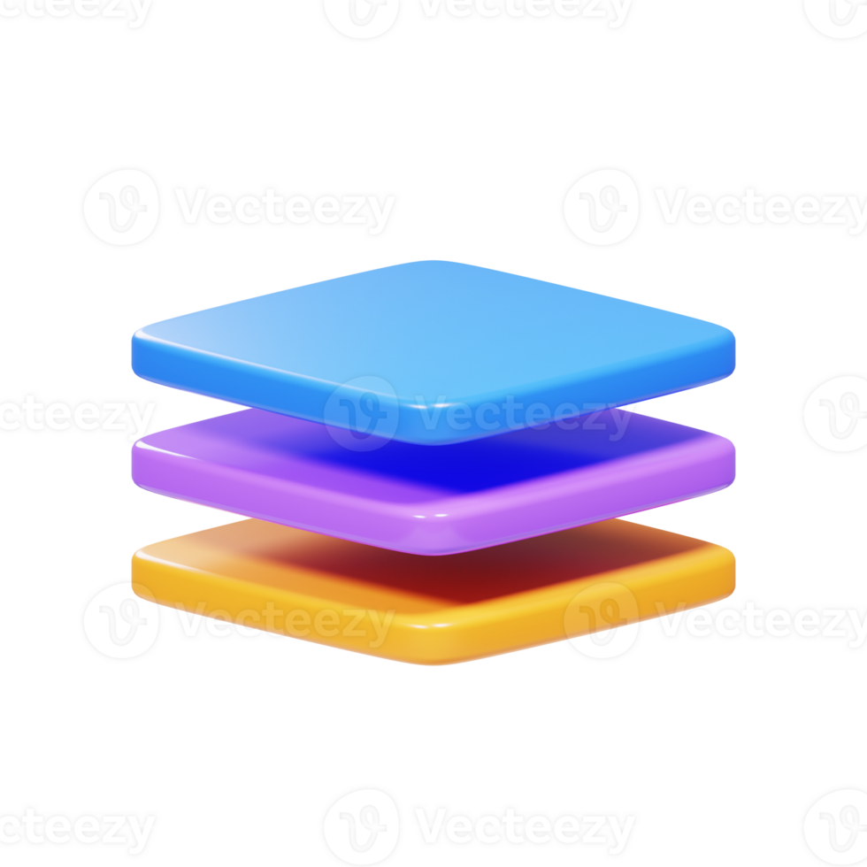 3d rendering layer tool icon. Graphic design tools icon concept png