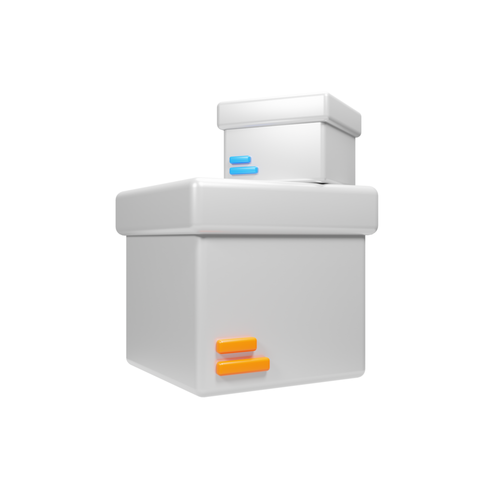 3d rendering delivery box icon. Delivery icon concept png