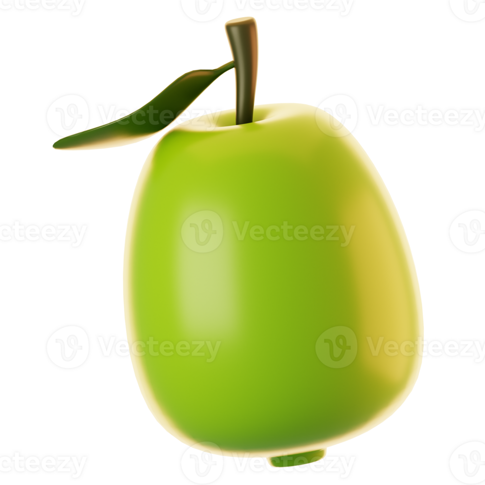 fresco fruta ícone conceito. 3d Renderização goiaba fruta ícone png