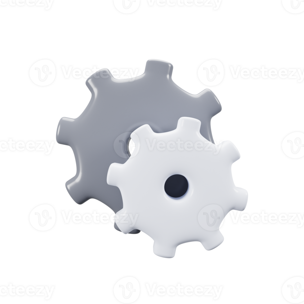 General user interface icon concept. 3d rendering setting icon png