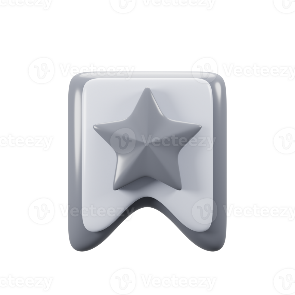 General user interface icon concept. 3d rendering bookmark icon png