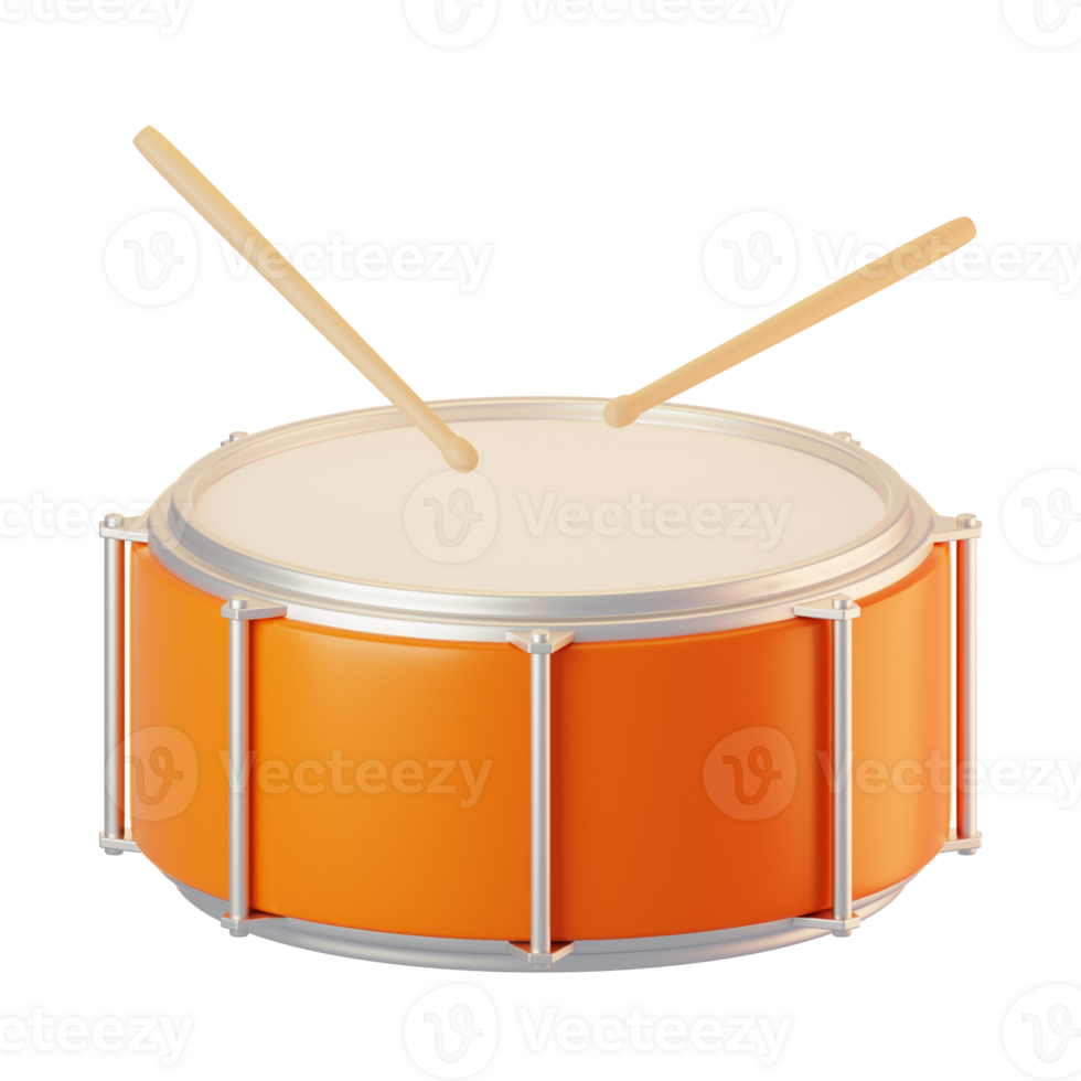 Trommel Symbol auf 3d Rendern mit Karikatur Stil. 3d machen Symbol Illustration png