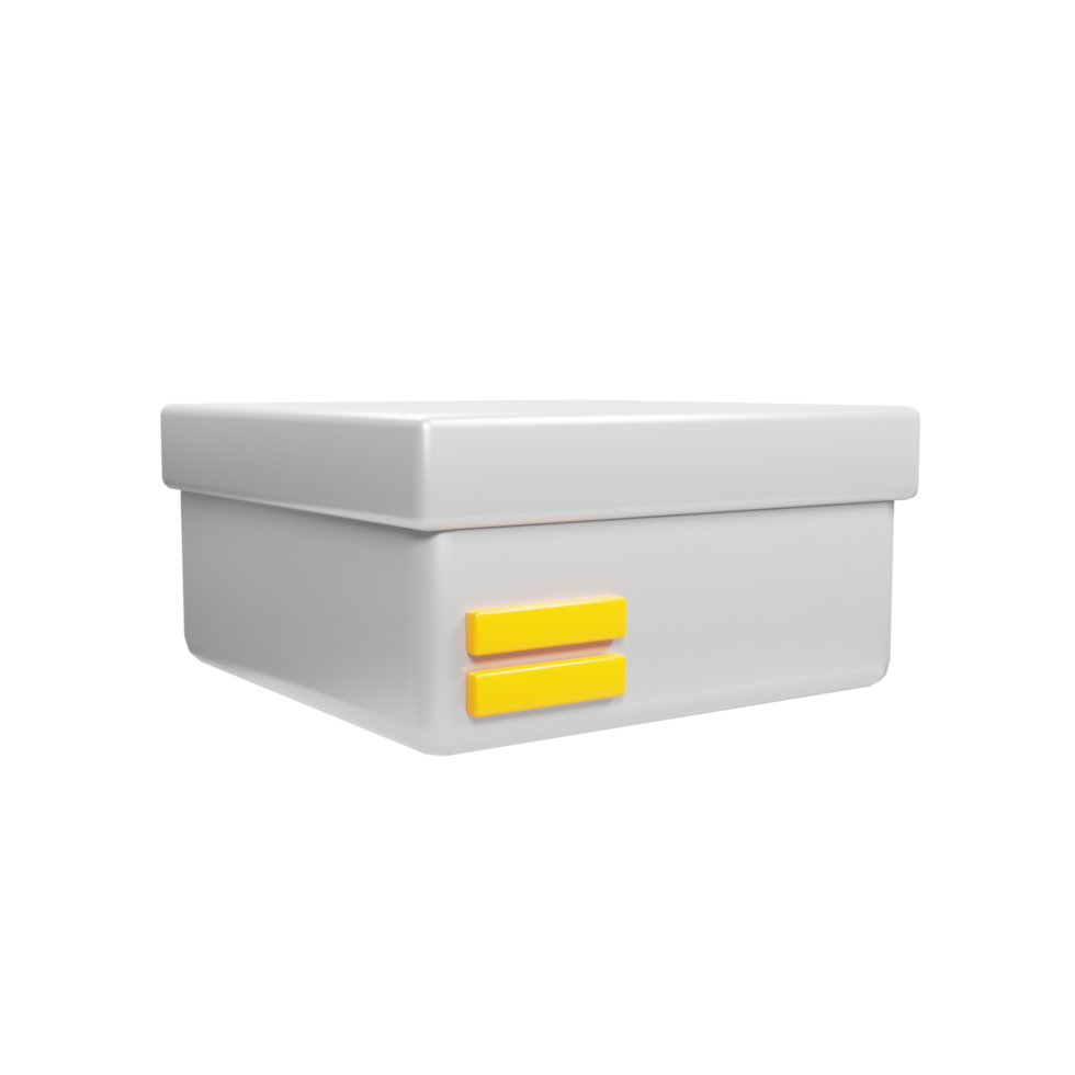3d rendering box delivery icon. Online shopping icon concept png