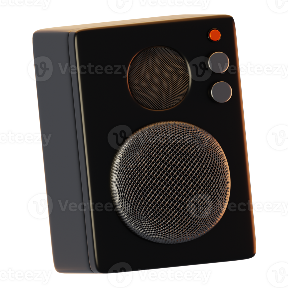 Speaker icon on 3d rendering with cartoon style png