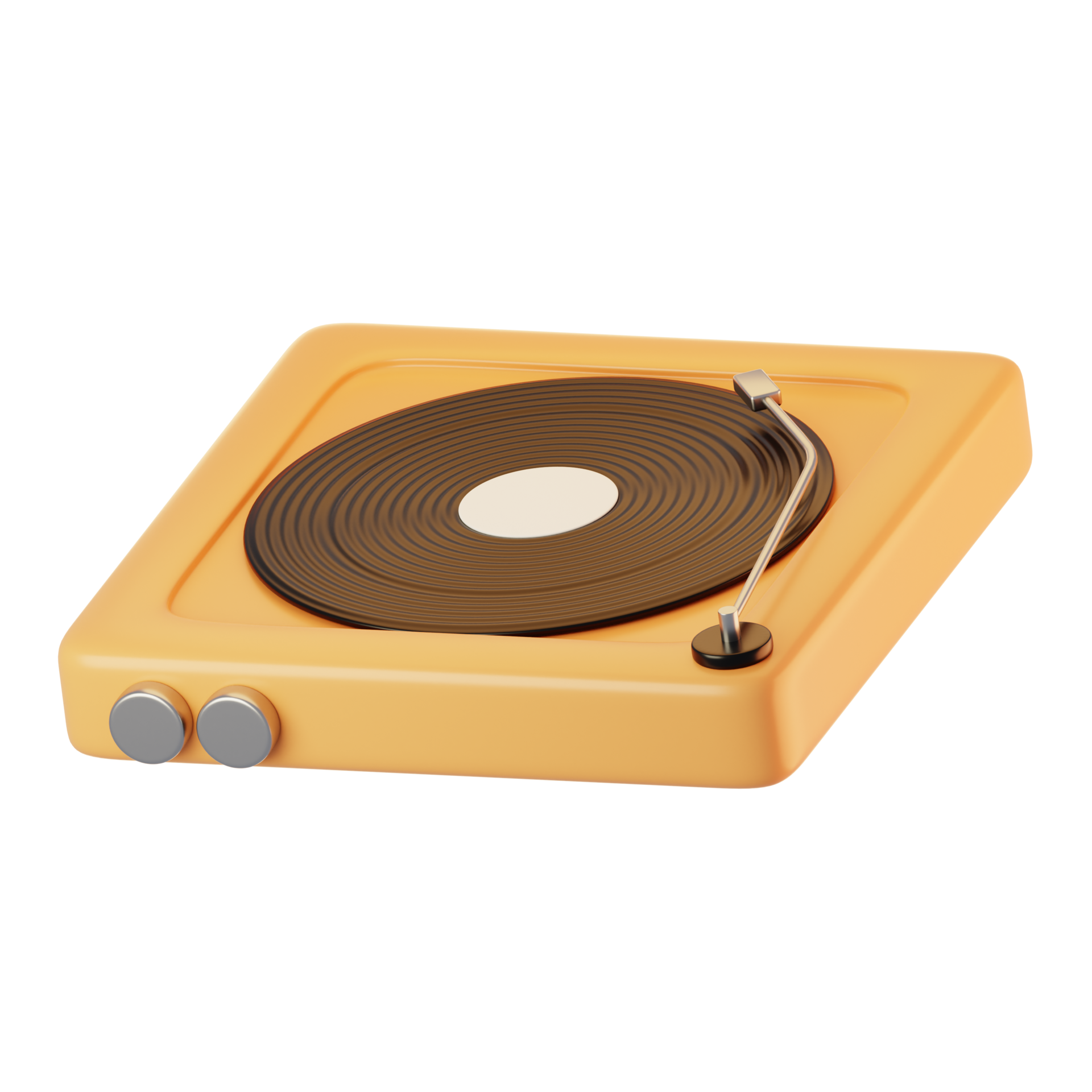 Vinyl player icon on 3d rendering with cartoon style 41503630 PNG