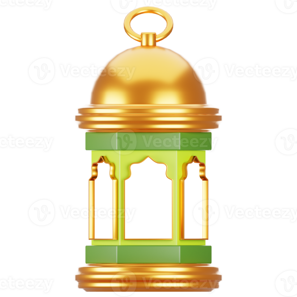 Ramadan icon concept on 3d rendering. 3d illustration lantern icon png